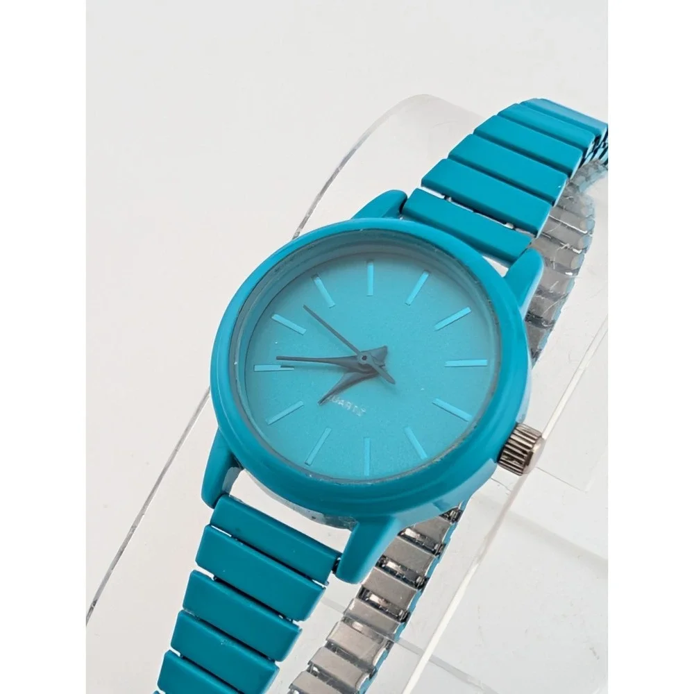 Avon Full of Color Expansion Teal Watch Women 23mm Case- New Battery